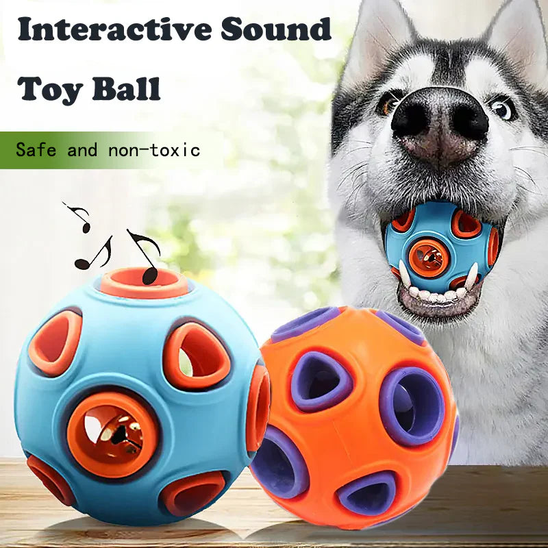 Dog Rubber Ball With Bell Sound