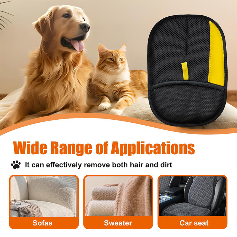 Pet Hair Remover, Static Electricity Glove, Two-Way Brush for Cat and Dog Hair Cleaning