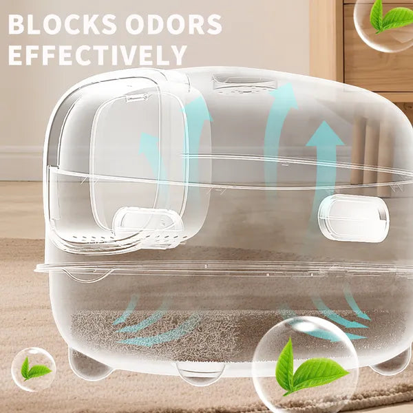 Modern Automatic Self-cleaning Cat Litter Box with Anti Odor and Splash Design